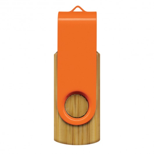4GB Bamboo USB Drives Orange